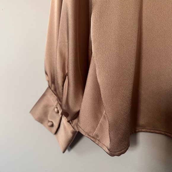 Zara Satin Tan Blouse - Picture 6 of 6